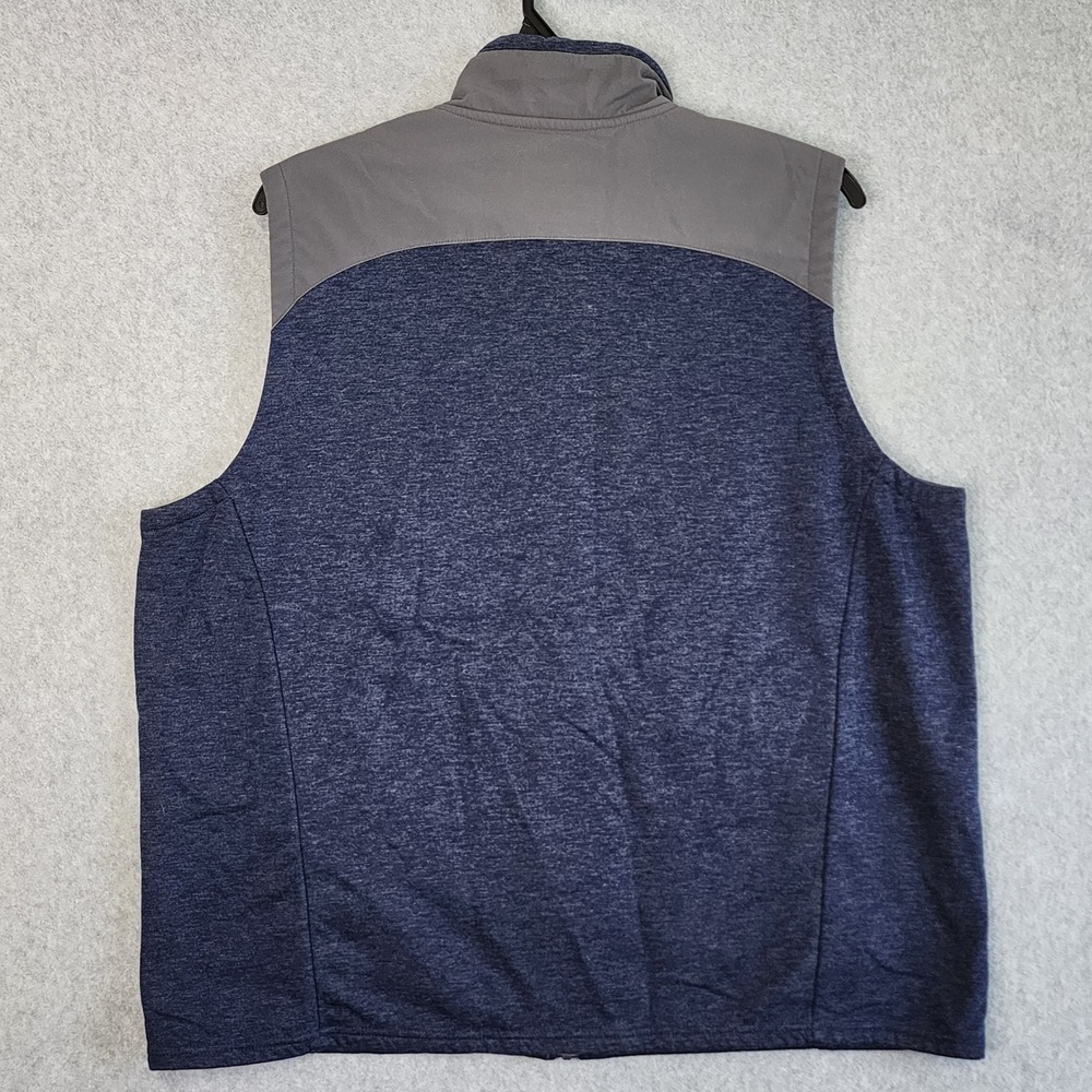 Orvis Vest Mens XL Blue Grey Wool Blend Fleece Lined Full Zip Gorpcore Outdoor‎ - Picture 2 of 8